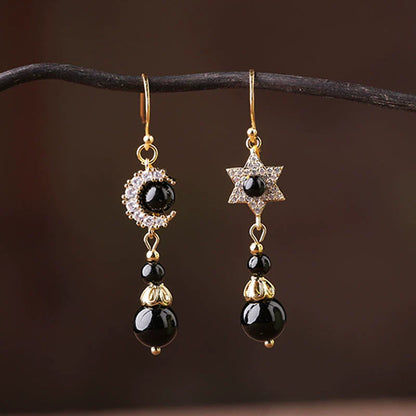 Sun and Moon Chinese Style Earrings