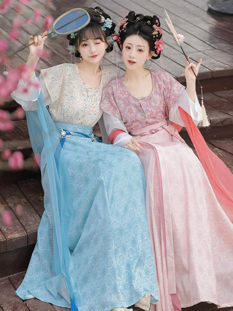 Mirror Flower Ballad 镜花谣 - Tang Dynasty Style Round Collar Qiyao Ruqun