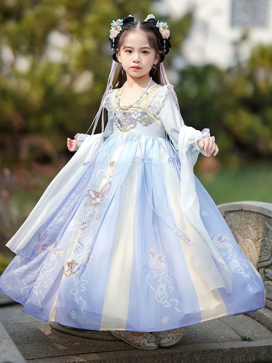 Butterfly - Tang Dynasty Hanfu Dress, Princess Costume for Girls