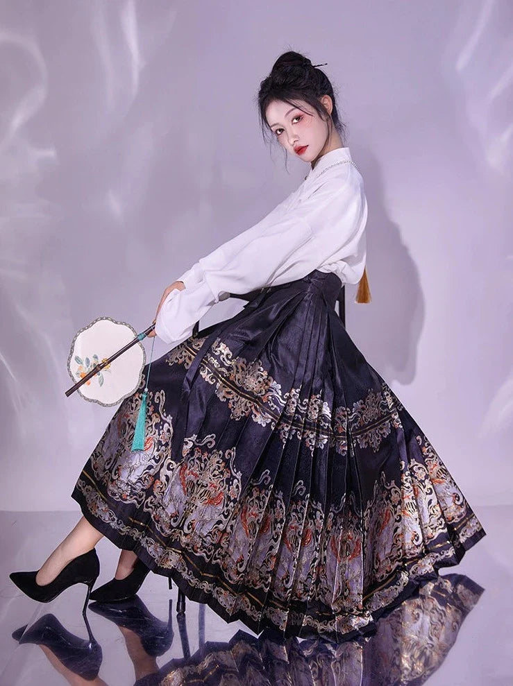 Ming Dynasty Modern Hanfu, Mamianqun, Auspicious Elephant 太平有象