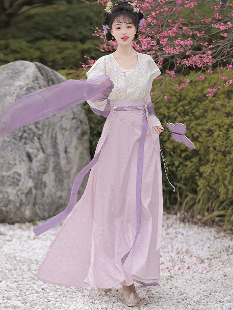 Mirror Flower Ballad 镜花谣 - Tang Dynasty Style Round Collar Qiyao Ruqun