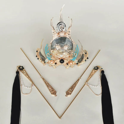 Hanfu Hair Accessories Set: Moon God