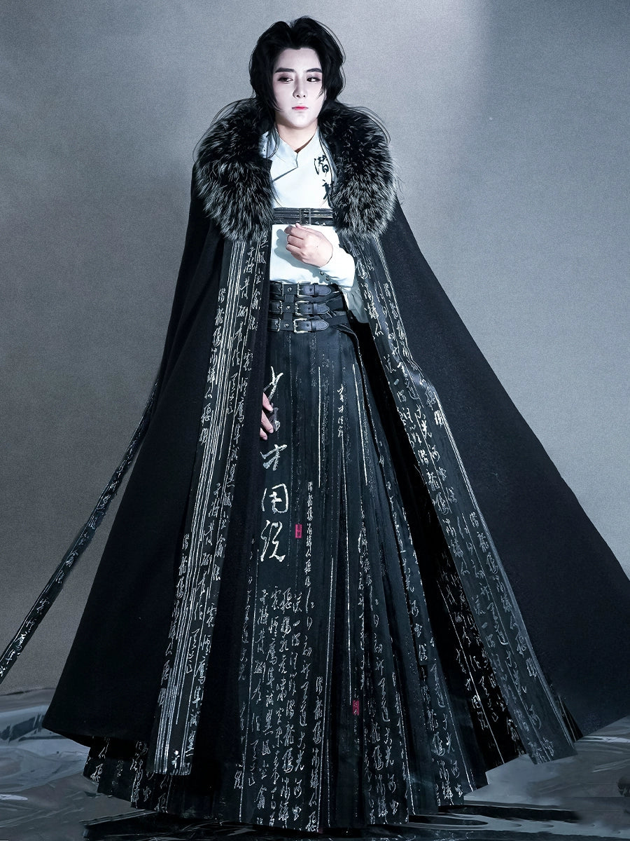 Calligraphy Woolen Weaving Cloak