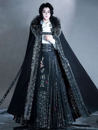 Calligraphy Woolen Weaving Cloak