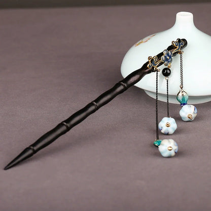 Ebony Sandalwood Hair Stick: Droplets