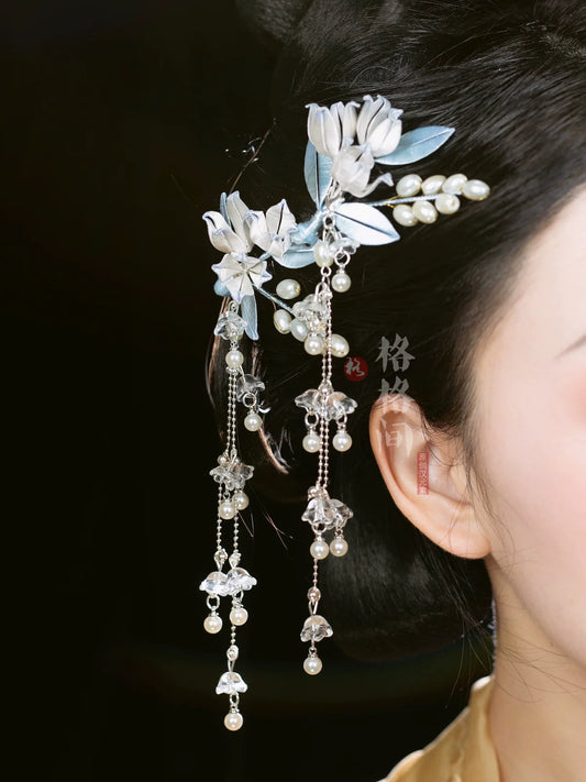 Hair Clips: Lily of the Valley