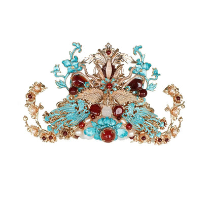 Chinese Wedding Hair Accessories: Colors and Phoenixes