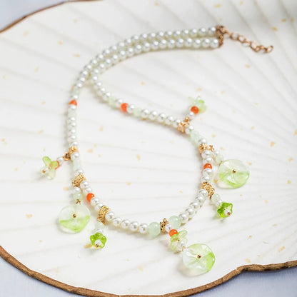 Lotus Leaf Chinese Style Necklace