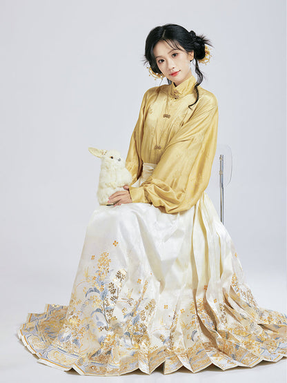 Zhiqiu 知秋 - Robe & Mamianqun Ming Dynasty Hanfu Set