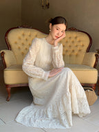 Ivory Vintage Lace Dress