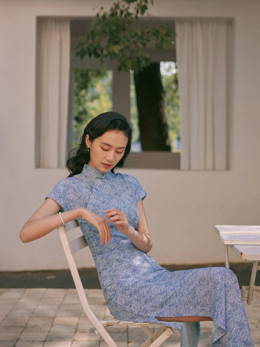 Mai Lang 麦浪 - Spring and Summer Short Sleeve Hong Kong-Style Cotton Cheongsam (Preorder)
