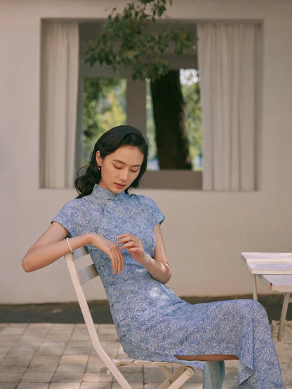 Mai Lang 麦浪 - Spring and Summer Short Sleeve Hong Kong-Style Cotton Cheongsam (Preorder)