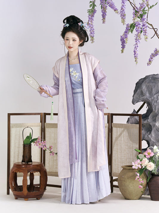 Lilac Rain 丁香雨 - Song Dynasty Style Qiyao Ruqun Hanfu (Preorder)