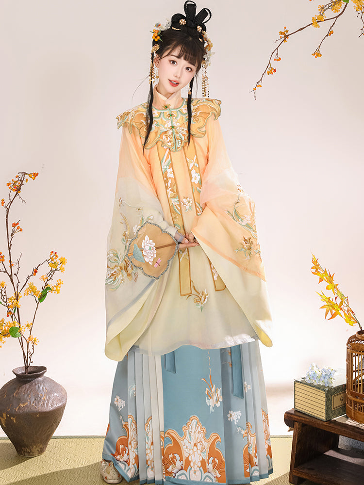 Outer Clouds 云外镜 - Cloud Collar & Mamianqun Ming Dynasty Hanfu Set