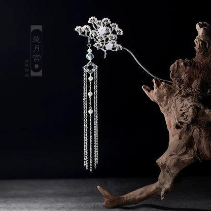 Long Tassels Hair Stick: Cedar