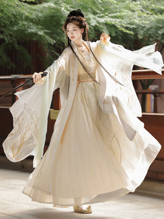 Golden Glow 洛金羽 - Song Dynasty Style Qiyao Ruqun Hanfu