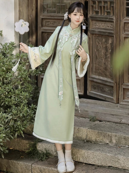 Frost Butterfly 拒霜蝶 - New Chinese Style Modern Cheongsam Dress