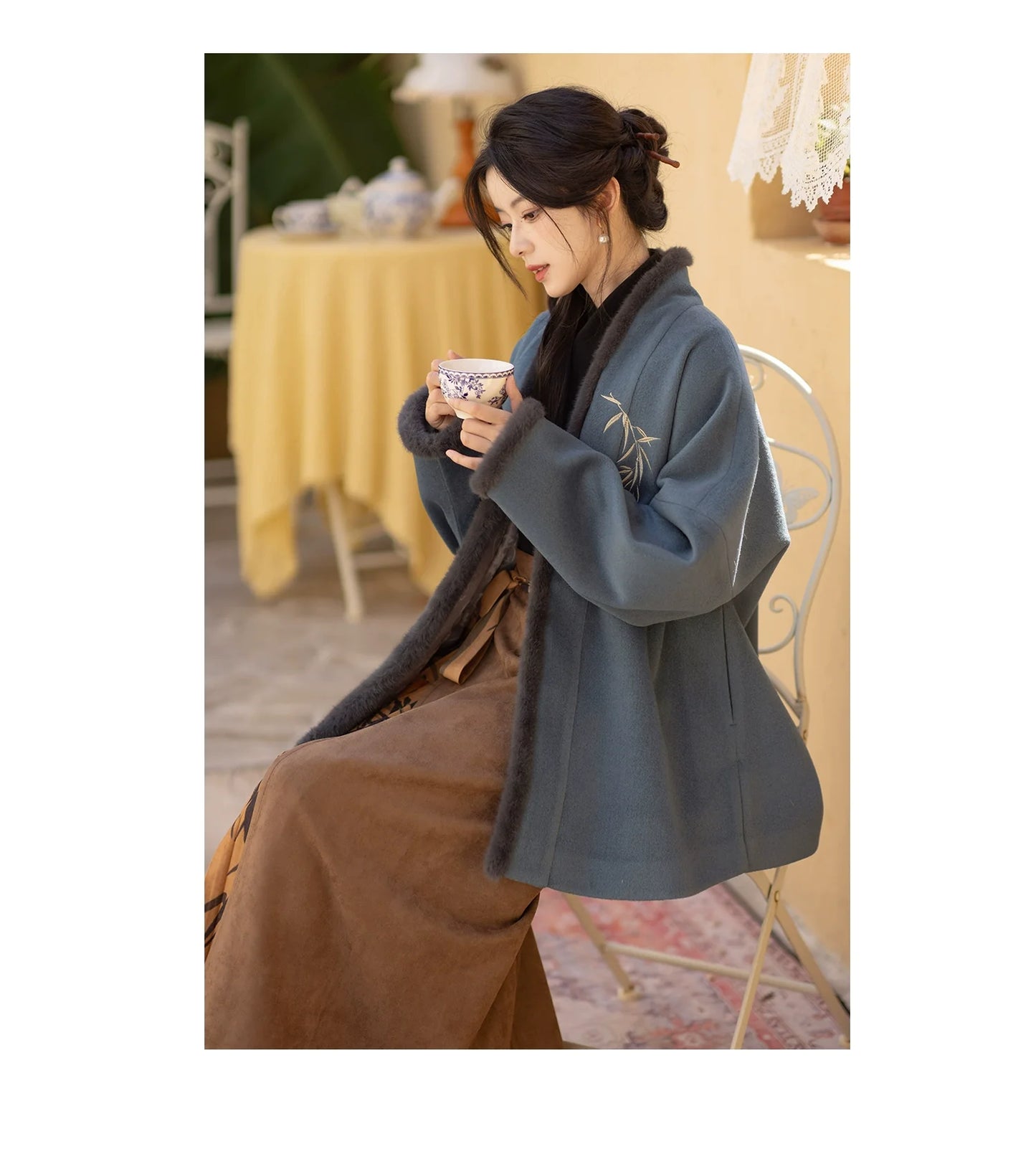 Song Dynasty Modern Hanfu, New Chinese Style, Blueberry Cocoa (Preorder)