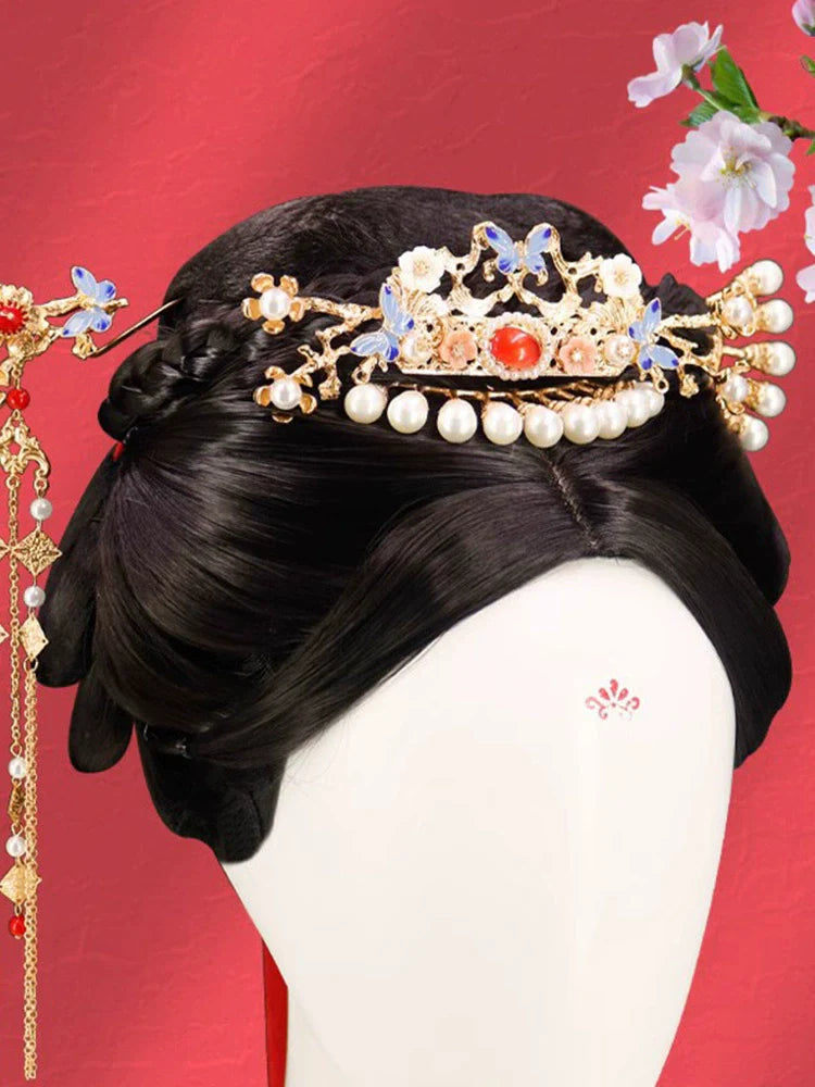 Beautiful and Dainty - Ming Dynasty Chinese Style Hair Wig for Hanfu