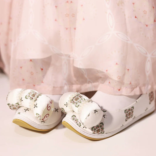 Sarah - Traditional Satin Bow Shoes for Hanfu