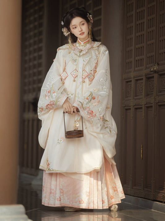Flower Cake 花团酥 - Cloud Collar & Mamianqun Ming Dynasty Hanfu Set