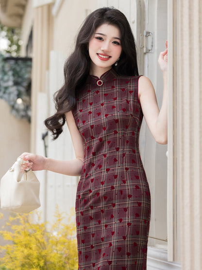 Juliet - Sleeveless Midi Retro Style Cheongsam
