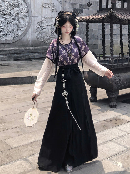 Amethyst Rich Flowers 有钱花 - Plus Size Tang Dynasty Hanfu