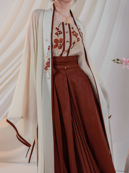 Scarlet Lamp 赤玉盏 - New Chinese Style Song Dynasty Hanfu (Preorder)
