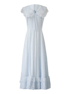 Sky Blue Lace Collar Dress
