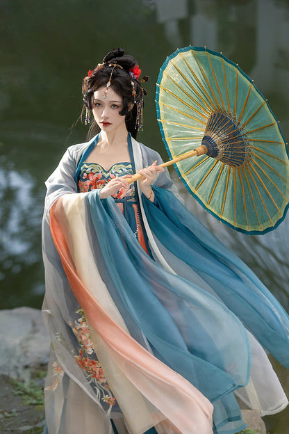 Jinhua 巳巳锦花 - Tang Dynasty Style Hanfu Dress Heziqun