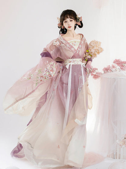 Flower Kite 鸢月 - Wei Jin Style Qiyao Ruqun Spring and Summer Hanfu