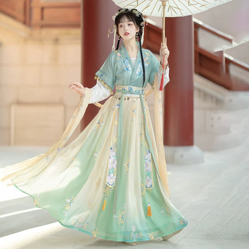 Belling Flower 拂铃花 - Tang Dynasty Style Beizi Qiyao Ruqun