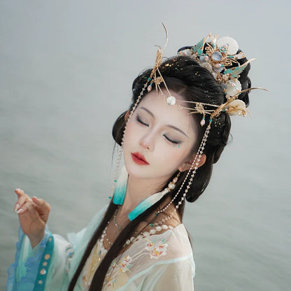 Hanfu Hair Accessories Set: Tidal Sea Spirit