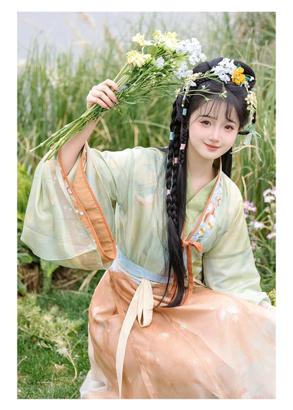 Awakens 春醒 - Wei Jin Cottage Style Qiyao Ruqun