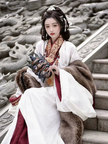 Arctic Fox - Warring States and Han Dynasty Straight Hem Robe
