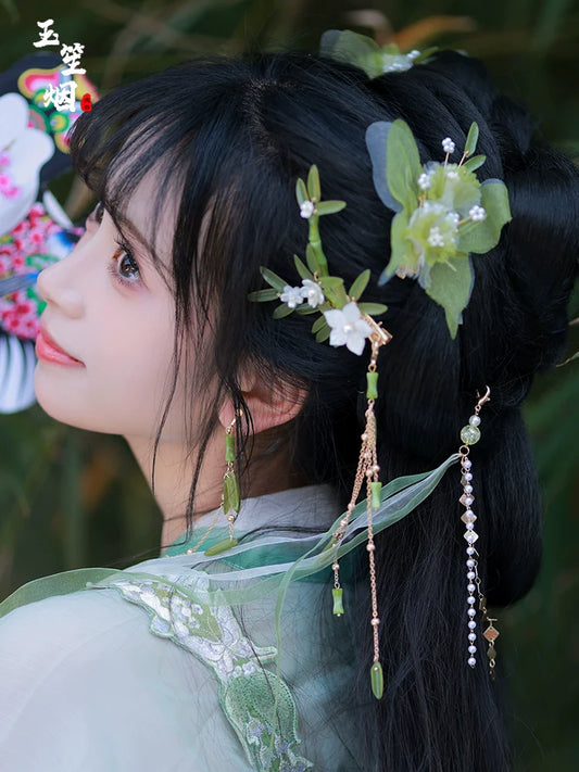 Hair Clips: Bamboo Rain