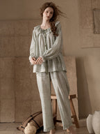 Vintage Ruffle Collar Pajamas