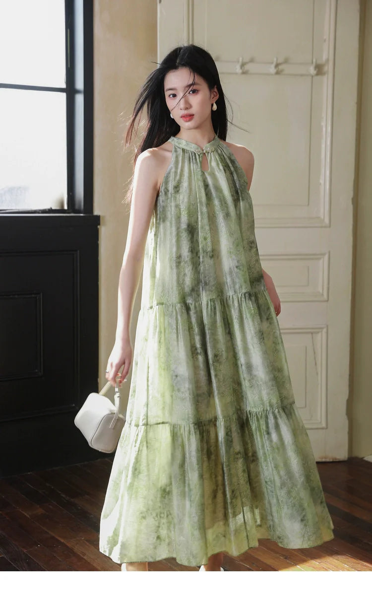 Modern Cheongsam: Peaches and Plums