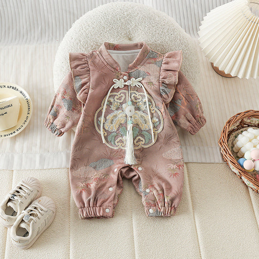 Rustic - Cheongsam Style Baby Onesies for Girls