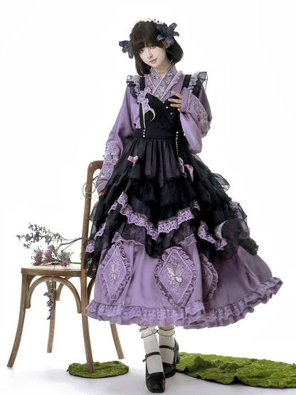 Qi Lolita Dress, Orchid Garden 蝴蝶兰园