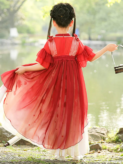 Ruby - Tang Dynasty Hanfu Dress, Princess Costume for Girls
