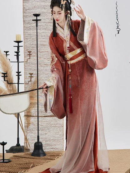 Sunset - Warring States and Han Dynasty Straight Hem Robe