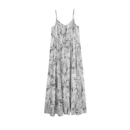 New Chinese Style Printed Slip Dress: Callie