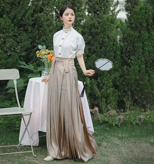 Aileen - New Chinese Style Ming Dynasty Hanfu Matching Set