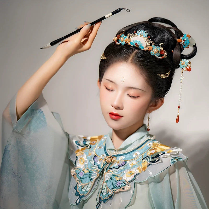 Hanfu Hair Accessories Set: Qinghe