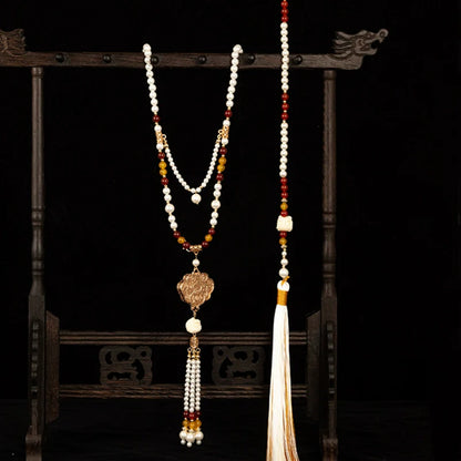 Orange Evening Chinese Style Necklace