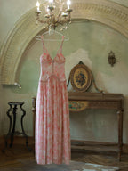 Watercolor Garden Corset Maxi Dress