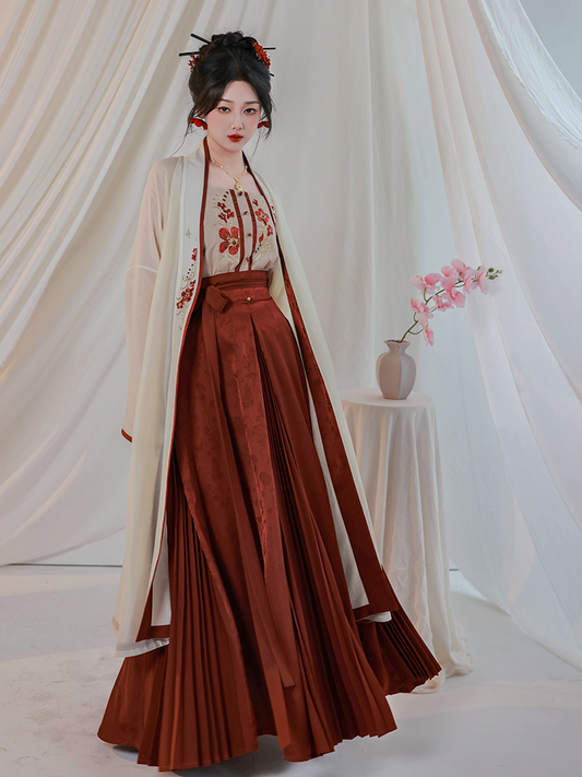 Scarlet Lamp 赤玉盏 - New Chinese Style Song Dynasty Hanfu (Preorder)