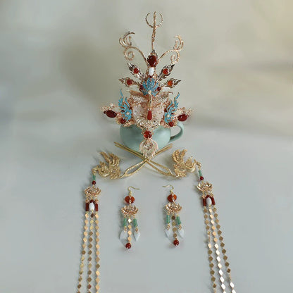 Hanfu Hair Accessories Set: Falling Purple Smoke