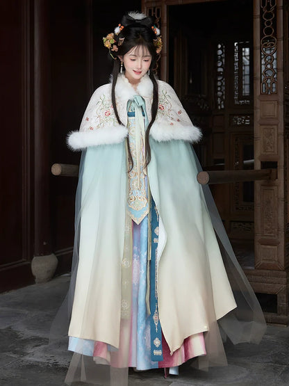 First Snow 初雪 - Tang Dynasty Style Qixiong Ruqun for Spring and Winter